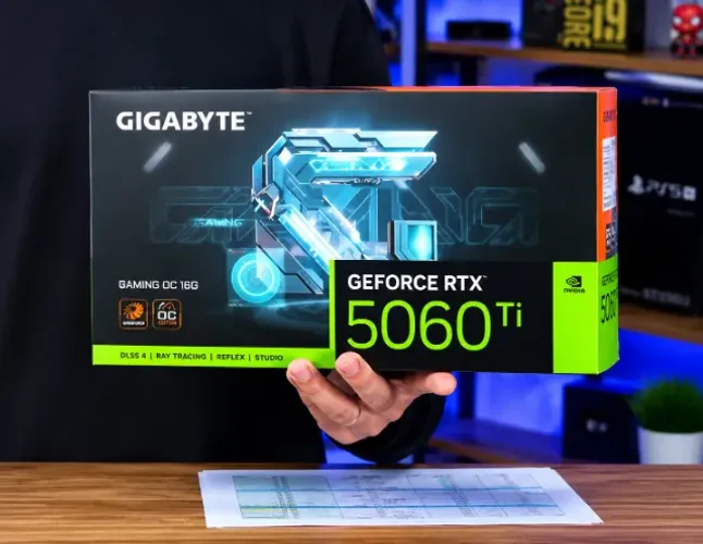 Placa de Vídeo Gigabyte Gaming OC 8GB GeForce RTX5060TI GDDR7 - GV-N506TGAMING OC-8GD