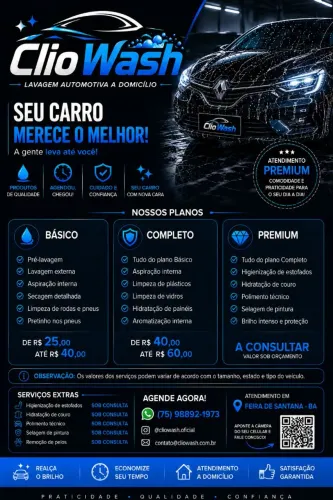 Lavagem veicular a domicílio 
