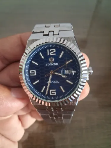 Relógio BINBOND luxury - azul profundo, novo na caixa.