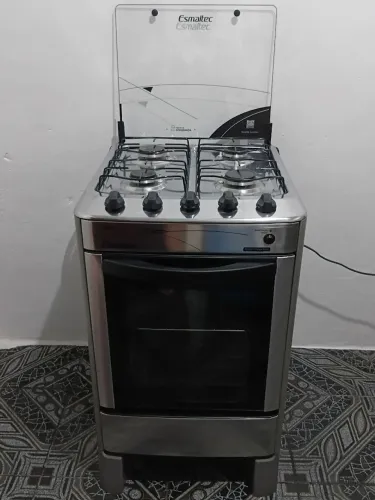 FOGÃO 4 BOCAS C/ FORNO ELÉTRICO INOX 