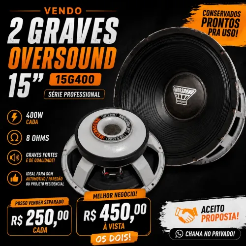 VENDO 2 GRAVES OVERSOUND 15