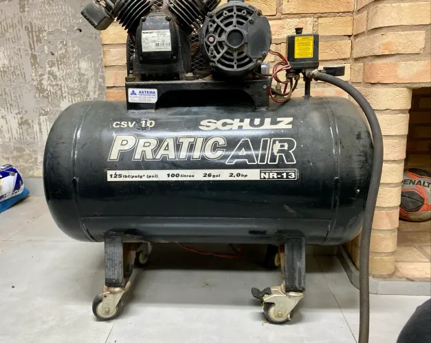 Compressor Schulz 100L 2HP 220V + Pistola Arprex Milenium + Mangueira 15m - Completo!