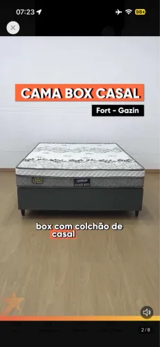 cama box casal colchão espuma d33 fort 138x188x59cm