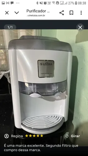 Purificador de Agua Latina Pa335 Água Maravilhosa