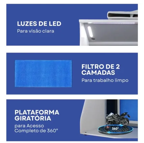 Mini Cabine De Pintura Para Aerografia 3d Pinturas Pequenas
