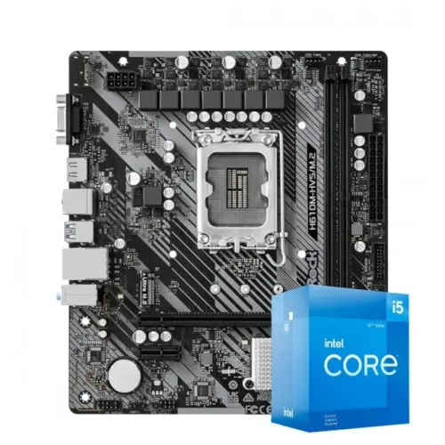 Intel Core i5 12400F + Placa Mãe ASRock H610M-HVS+ cooler intel original + ssd 256gb knup