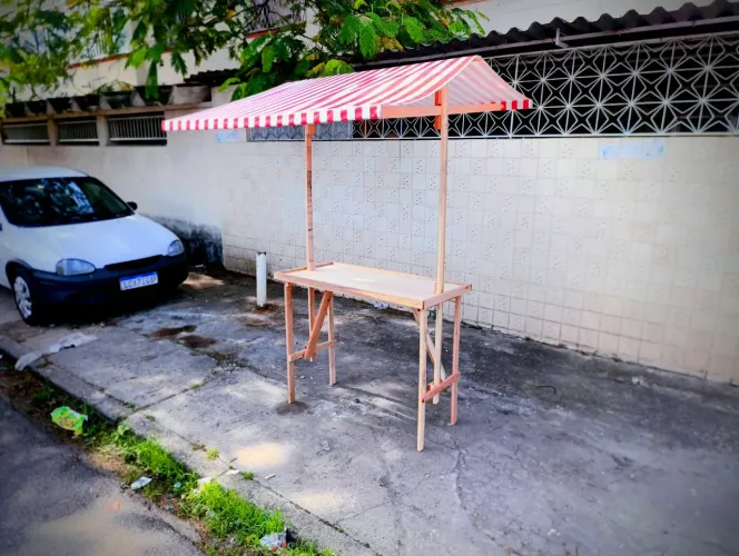 Banca Para Feira e Eventos - Desmontável Em Eucalipto (115cm X 60cm)