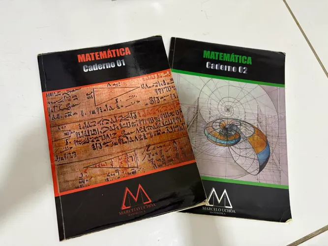 Livros de Matemática Vestibular - Cadernos 01 e 02 Marcelo Uchoa + Banco de Questões OBMEP