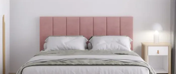 Cabeceira de Cama NOVA de Casal estofada rosa