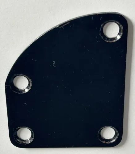 Placa de fixação do braço da guitarra Ibanez Style 4-Bolt, preta.