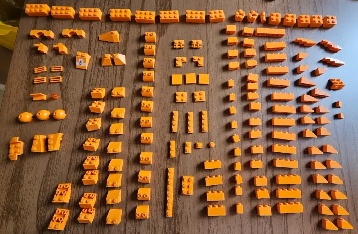 Kit peças laranja Lego originais