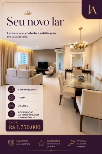 AUTHENTIC RECIFE, 148m2, 3 SUÍTES, ANDAR ALTO,