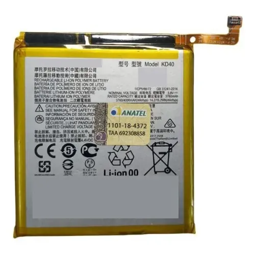 Bateria Modelo compatível Moto G8 Plus Xt2019 Kd40