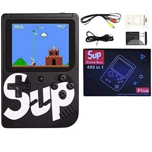 Game Portátil sup com 400 jogos retros + manual + cabos