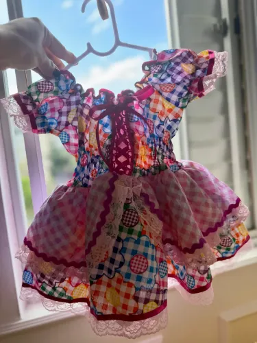 Fantasia de Vestido de São João p/ Bebê