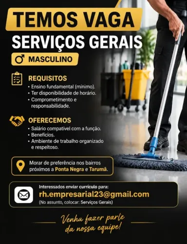 VAga para Serviços Gerais