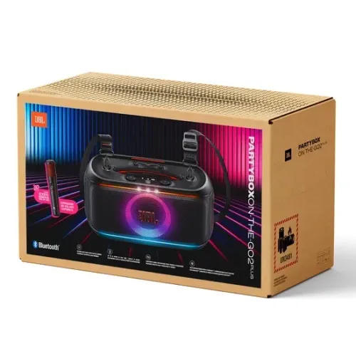 JBL PartyBox On-The-Go Essential Com Microfone Novo