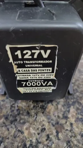 Vende-se esse auto transformador de 7000VA funcionando perfeitamente r$ 300 em até 3x