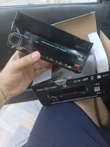 Som automotivo Bluetooth com suporte de celular 