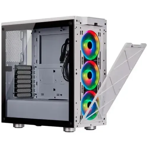 Gabinete Gamer Corsair iCUE 465X, Mid Tower, RGB, com FAN, Lateral e Frontal em Vidro, Bra