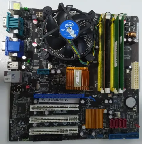 Placa mãe Asus P5G41M-SI + Processador + Memórias + Cooler Box