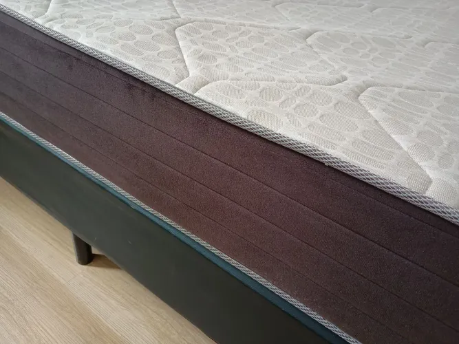 Cama box e colchão de mola solteirão Ortobom