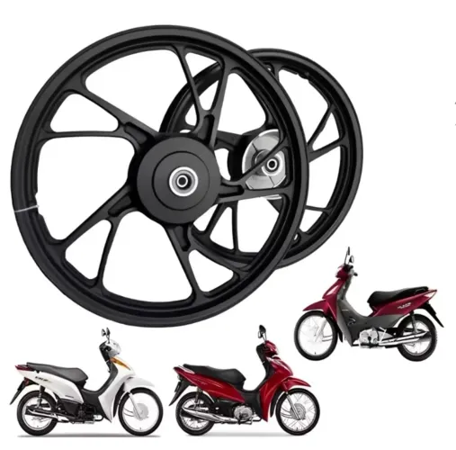 Rodas + Pneus Honda Biz 100 110 125 Completas prontas pra instalar
