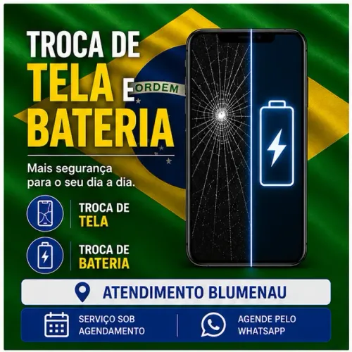 Troca de tela e bateria de celular | Manutenção de impressoras | Formatação Pc's Notebooks