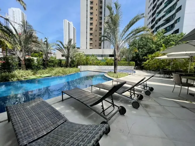 Apartamento todo mobiliado para aluguel com 59 m² (02 quartos/01 suíte) em Boa Viagem, Rec