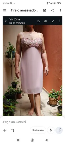 Vestido de festa Rosa com pedrarias