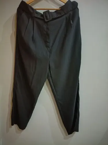 Calça alfaiataria preta feminina 46 em crepe NOVA 