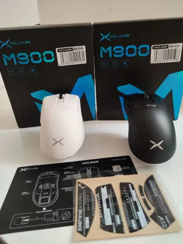 Mouse Gamer Delux M900 Pro Sem Fio com Dock 8K Polling Rate