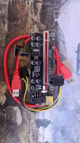 Kit Riser PCI-E USB 3.0 V009S-PLUS para 16x com cabo USB 3.0