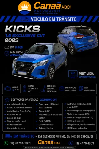 Nissan Kicks Exclusive 1.6 16V Flex AUT 2023