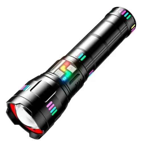 Lanterna Ultra Led Tática Recarregável Canhão De Luz Longo Alcance 6km Zoom Focal