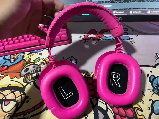 Headset Gamer Sem Fio Logitech G Pro X 2 Lightspeed, para PC, Playstation e Switch, Rosa M