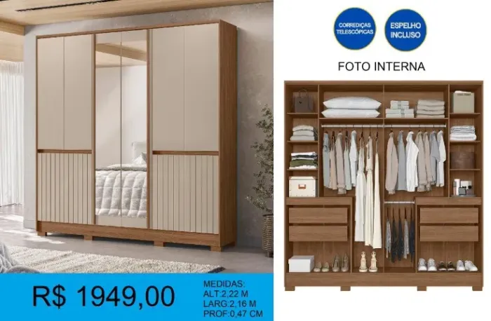 Guarda roupa - produto a pronta entrega
