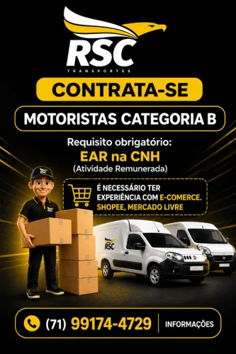 MOTORISTA - ENTREGADOR