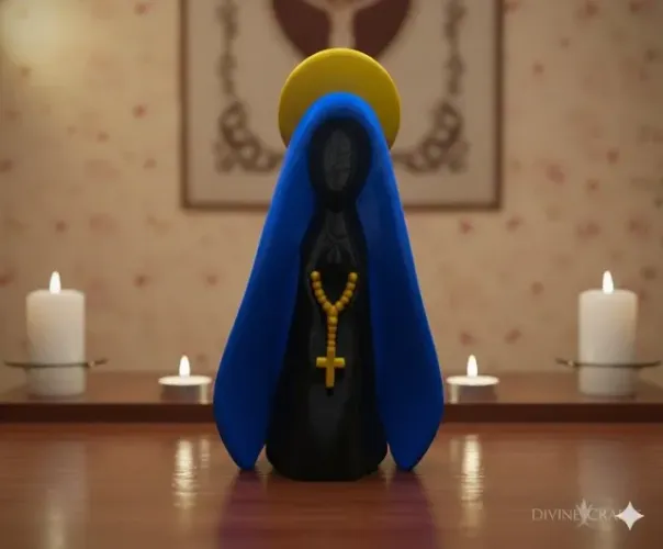 Nossa Senhora Aparecida 16cm Imagem Decorativa Alta Qualidade