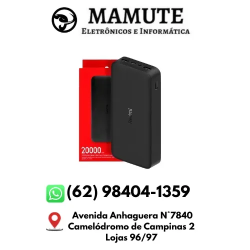 Carregador Portátil Mi Power Bank Xiaomi Redmi Original 20000 Mah
