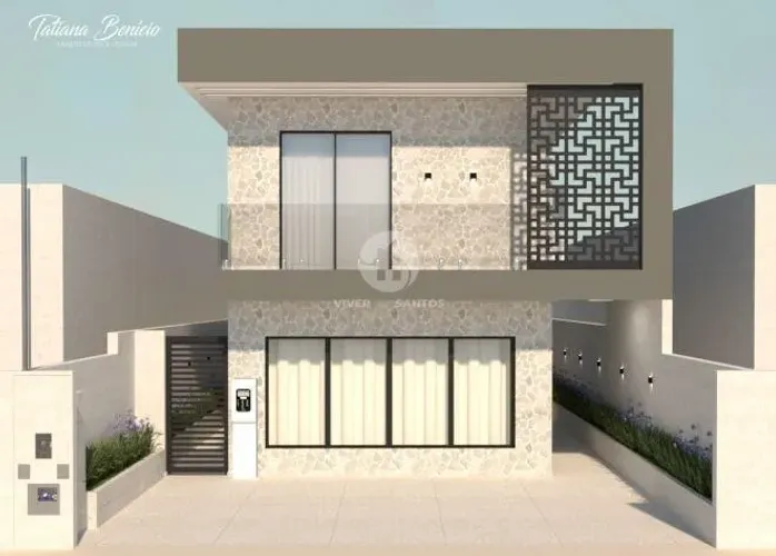 Sobrado Exclusivo com 3 Suítes+ Closet, Piscina e Espaço Gourmet em Embaré, Santos