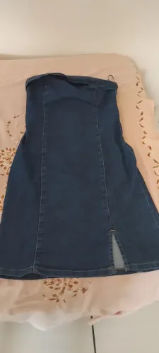 Vestido jeans infantil tomara que caia ,veste 9 anos ,usados apenas uma vez,semi novo .
