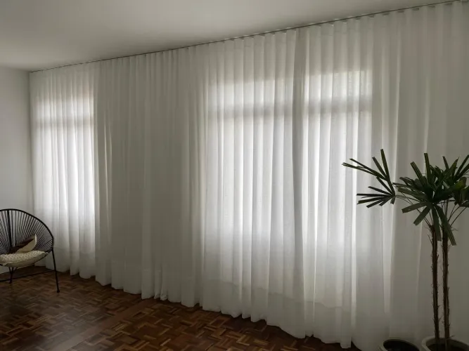 Cortina Wave - Linho - Branca