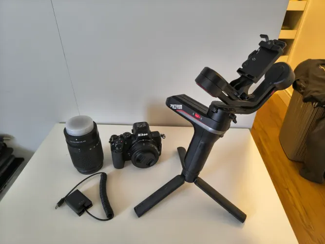 Kit Nikon Z50 Mirrorless + Lente 16-50mm + Tele 50-250mm + Gimbal Zhiyun Smooth 5S