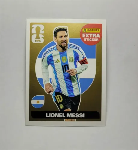 Figurinha Extra Sticker Legend Gold (Ouro) do Lionel Messi,