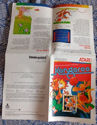Manual Original Do Cartucho Kangoroo Atari