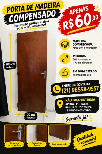 Porta compensado de madeira