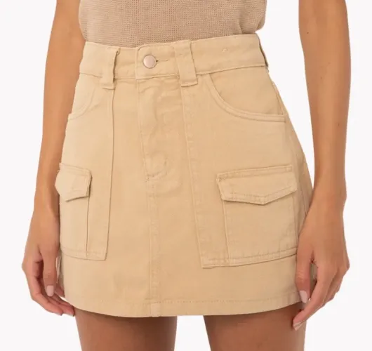 Short saia bege C&A