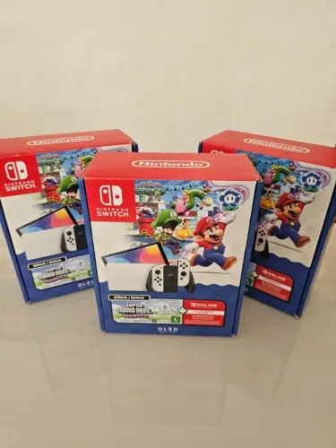 Nintendo Switch Oled Bundle com jogo do Mario