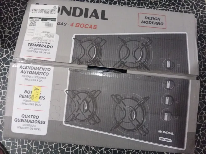 Fogão Cooktop 4 bocas Mondial